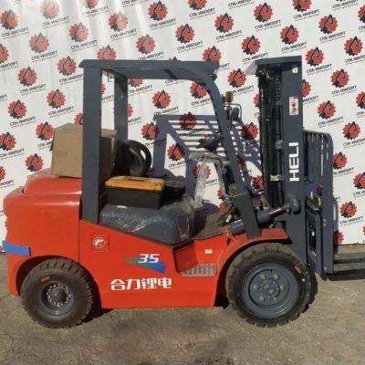 Электрический погрузчик HELI CPD35 — грузоподъемность 3.5 т, высота подъема 4.5 м, Li-ion, вагонная мачта ZSM-450