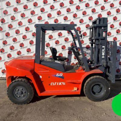 Дизельный вилочный автопогрузчик HELI CPCD60 с открытой кабиной. Грузоподъемность 6 тонн, высота подъема 3 метра