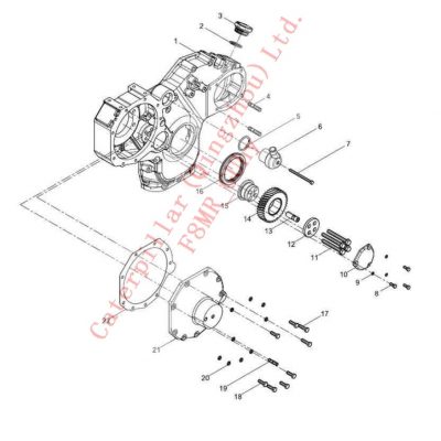SE_P5522864 Крышка передней стенки редуктора в сборе для дорожного катка SEM 518