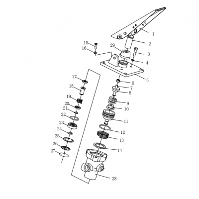 263-77-12100 Тормозной клапан для дорожного катка Shantui SR20M