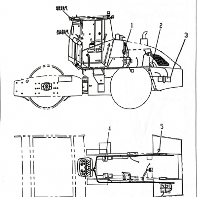 Схема 1 - Электрическая система для дорожного катка XS203J / XS203JPD