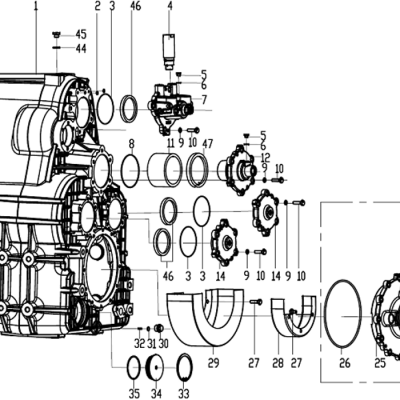 272101183 Корпус в сборе для фронтального погрузчика LW600KN