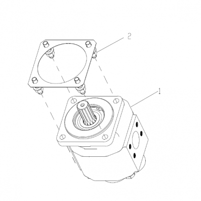 253007775 Насос JHP3100R/ HPT3-80/P124-10/Y030R для фронтального погрузчика LW600KN