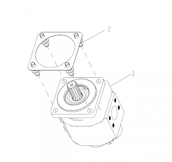 253007775 Насос JHP3100R/ HPT3-80/P124-10/Y030R для фронтального погрузчика LW600KN СПК-Импорт Фото-1